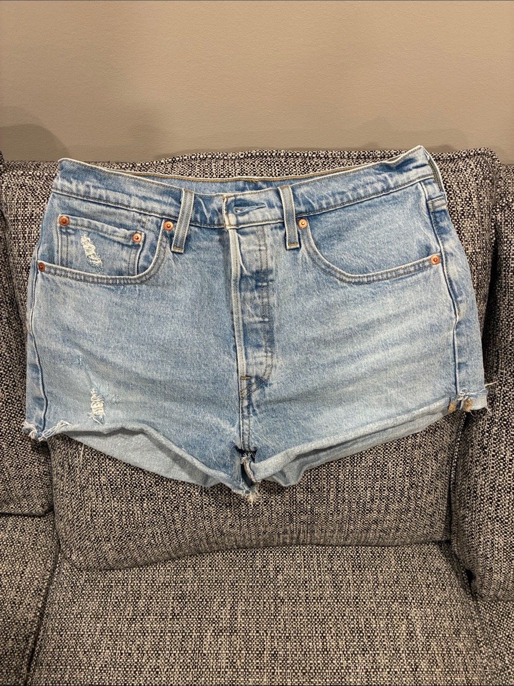 Levi's Light Blue Denim Cutoff Shorts